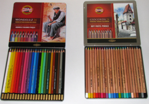акварельные карандаши и пастель в карандашах